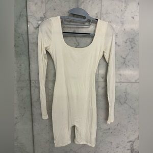 Naked Wardrobe long sleeve romper with low back detailing